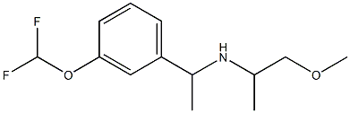 {1-[3-(difluoromethoxy)phenyl]ethyl}(1-methoxypropan-2-yl)amine Struktur