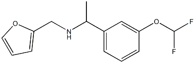 {1-[3-(difluoromethoxy)phenyl]ethyl}(furan-2-ylmethyl)amine Struktur