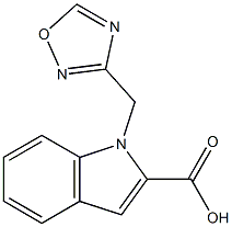 1-(1,2,4-oxadiazol-3-ylmethyl)-1H-indole-2-carboxylic acid Struktur