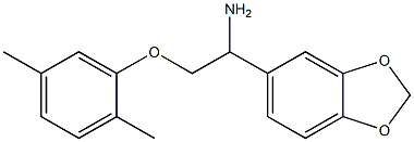 1-(1,3-benzodioxol-5-yl)-2-(2,5-dimethylphenoxy)ethanamine Struktur