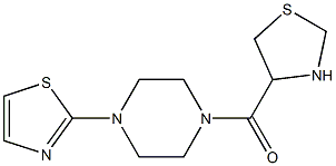 1-(1,3-thiazolidin-4-ylcarbonyl)-4-(1,3-thiazol-2-yl)piperazine Struktur