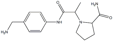 1-(1-{[4-(aminomethyl)phenyl]carbamoyl}ethyl)pyrrolidine-2-carboxamide Struktur