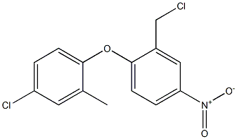 1-(4-chloro-2-methylphenoxy)-2-(chloromethyl)-4-nitrobenzene Struktur