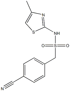 1-(4-cyanophenyl)-N-(4-methyl-1,3-thiazol-2-yl)methanesulfonamide Struktur