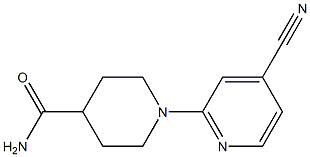 1-(4-cyanopyridin-2-yl)piperidine-4-carboxamide Struktur