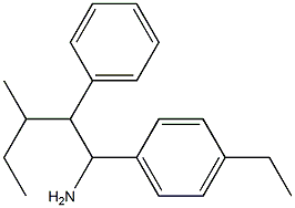 1-(4-ethylphenyl)-3-methyl-2-phenylpentan-1-amine Struktur