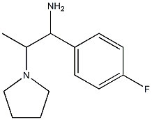 1-(4-fluorophenyl)-2-pyrrolidin-1-ylpropan-1-amine Struktur