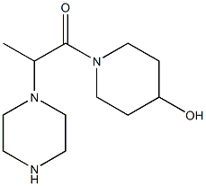 1-(4-hydroxypiperidin-1-yl)-2-(piperazin-1-yl)propan-1-one Struktur