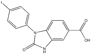 1-(4-iodophenyl)-2-oxo-2,3-dihydro-1H-1,3-benzodiazole-5-carboxylic acid Struktur