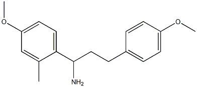 1-(4-methoxy-2-methylphenyl)-3-(4-methoxyphenyl)propan-1-amine Struktur