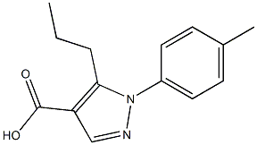 1-(4-methylphenyl)-5-propyl-1H-pyrazole-4-carboxylic acid Struktur