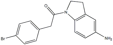 1-(5-amino-2,3-dihydro-1H-indol-1-yl)-2-(4-bromophenyl)ethan-1-one Struktur