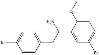 1-(5-bromo-2-methoxyphenyl)-2-(4-bromophenyl)ethan-1-amine Struktur