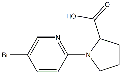 1-(5-bromopyridin-2-yl)pyrrolidine-2-carboxylic acid Struktur