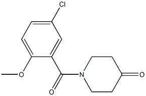 1-(5-chloro-2-methoxybenzoyl)piperidin-4-one Struktur