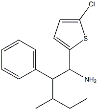 1-(5-chlorothiophen-2-yl)-3-methyl-2-phenylpentan-1-amine Struktur