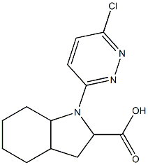 1-(6-chloropyridazin-3-yl)-octahydro-1H-indole-2-carboxylic acid Struktur