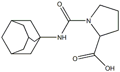 1-(adamantan-1-ylcarbamoyl)pyrrolidine-2-carboxylic acid Struktur