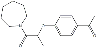 1-(azepan-1-yl)-2-(4-acetylphenoxy)propan-1-one Struktur