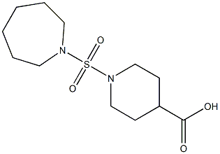 1-(azepane-1-sulfonyl)piperidine-4-carboxylic acid Struktur