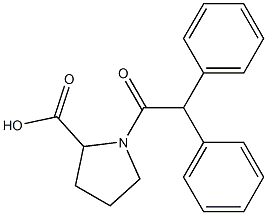 1-(diphenylacetyl)pyrrolidine-2-carboxylic acid Struktur