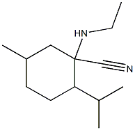 1-(ethylamino)-5-methyl-2-(propan-2-yl)cyclohexane-1-carbonitrile Struktur