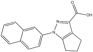 1-(naphthalen-2-yl)-1H,4H,5H,6H-cyclopenta[c]pyrazole-3-carboxylic acid Struktur