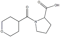 1-(oxan-4-ylcarbonyl)pyrrolidine-2-carboxylic acid Struktur