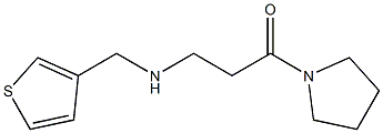 1-(pyrrolidin-1-yl)-3-[(thiophen-3-ylmethyl)amino]propan-1-one Struktur