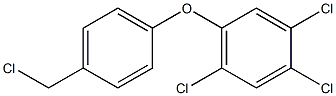 1,2,4-trichloro-5-[4-(chloromethyl)phenoxy]benzene Struktur