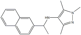 1,3,5-trimethyl-N-[1-(naphthalen-2-yl)ethyl]-1H-pyrazol-4-amine Struktur