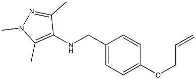 1,3,5-trimethyl-N-{[4-(prop-2-en-1-yloxy)phenyl]methyl}-1H-pyrazol-4-amine Struktur