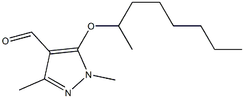 1,3-dimethyl-5-(octan-2-yloxy)-1H-pyrazole-4-carbaldehyde Struktur