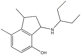 1,7-dimethyl-3-(pentan-3-ylamino)-2,3-dihydro-1H-inden-4-ol Struktur