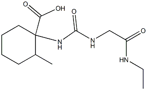 1-[({[2-(ethylamino)-2-oxoethyl]amino}carbonyl)amino]-2-methylcyclohexanecarboxylic acid Struktur