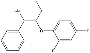 1-[(1-amino-3-methyl-1-phenylbutan-2-yl)oxy]-2,4-difluorobenzene Struktur