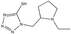 1-[(1-ethylpyrrolidin-2-yl)methyl]-1H-1,2,3,4-tetrazole-5-thiol Struktur