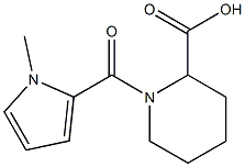 1-[(1-methyl-1H-pyrrol-2-yl)carbonyl]piperidine-2-carboxylic acid Struktur