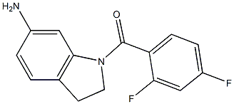 1-[(2,4-difluorophenyl)carbonyl]-2,3-dihydro-1H-indol-6-amine Struktur