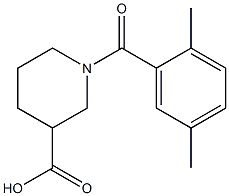 1-[(2,5-dimethylphenyl)carbonyl]piperidine-3-carboxylic acid Struktur