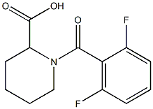 1-[(2,6-difluorophenyl)carbonyl]piperidine-2-carboxylic acid Struktur