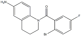 1-[(2-bromo-5-fluorophenyl)carbonyl]-1,2,3,4-tetrahydroquinolin-6-amine Struktur