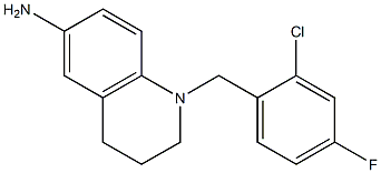 1-[(2-chloro-4-fluorophenyl)methyl]-1,2,3,4-tetrahydroquinolin-6-amine Struktur