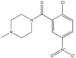 1-[(2-chloro-5-nitrophenyl)carbonyl]-4-methylpiperazine Struktur