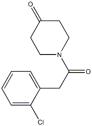 1-[(2-chlorophenyl)acetyl]piperidin-4-one Struktur