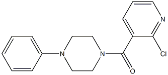 1-[(2-chloropyridin-3-yl)carbonyl]-4-phenylpiperazine Struktur