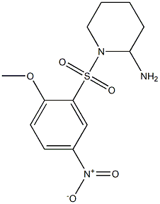 1-[(2-methoxy-5-nitrobenzene)sulfonyl]piperidin-2-amine Struktur