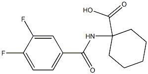 1-[(3,4-difluorobenzoyl)amino]cyclohexanecarboxylic acid Struktur