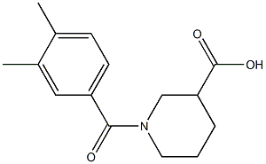 1-[(3,4-dimethylphenyl)carbonyl]piperidine-3-carboxylic acid Struktur