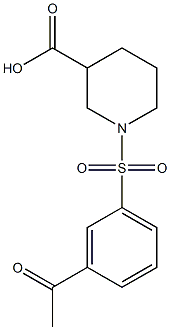 1-[(3-acetylbenzene)sulfonyl]piperidine-3-carboxylic acid Struktur